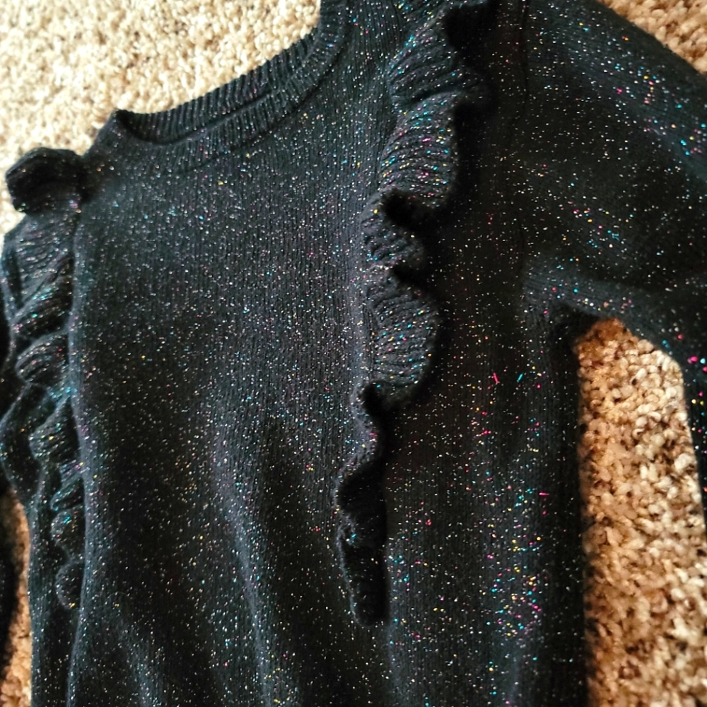 Beautiful 4T sparkle/ruffle sweater